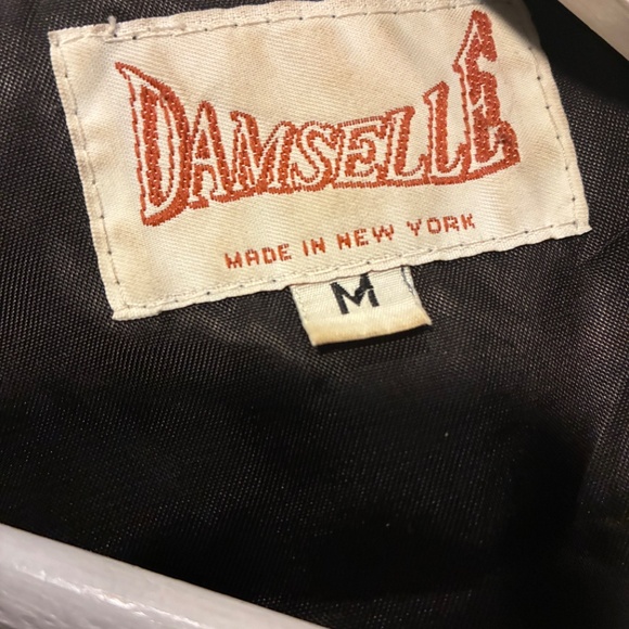 Damselle Vintage Leather Bomber Jacket - Picture 6 of 8